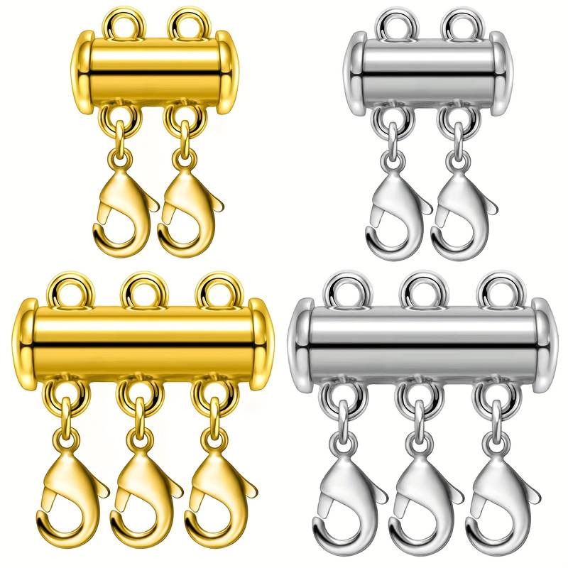 Necklace Layering Clasps Slide Lock Clasp Necklace Connector - Temu